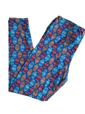 LuLaRoe TC oval/stripe multi-color leggings. Brand new!